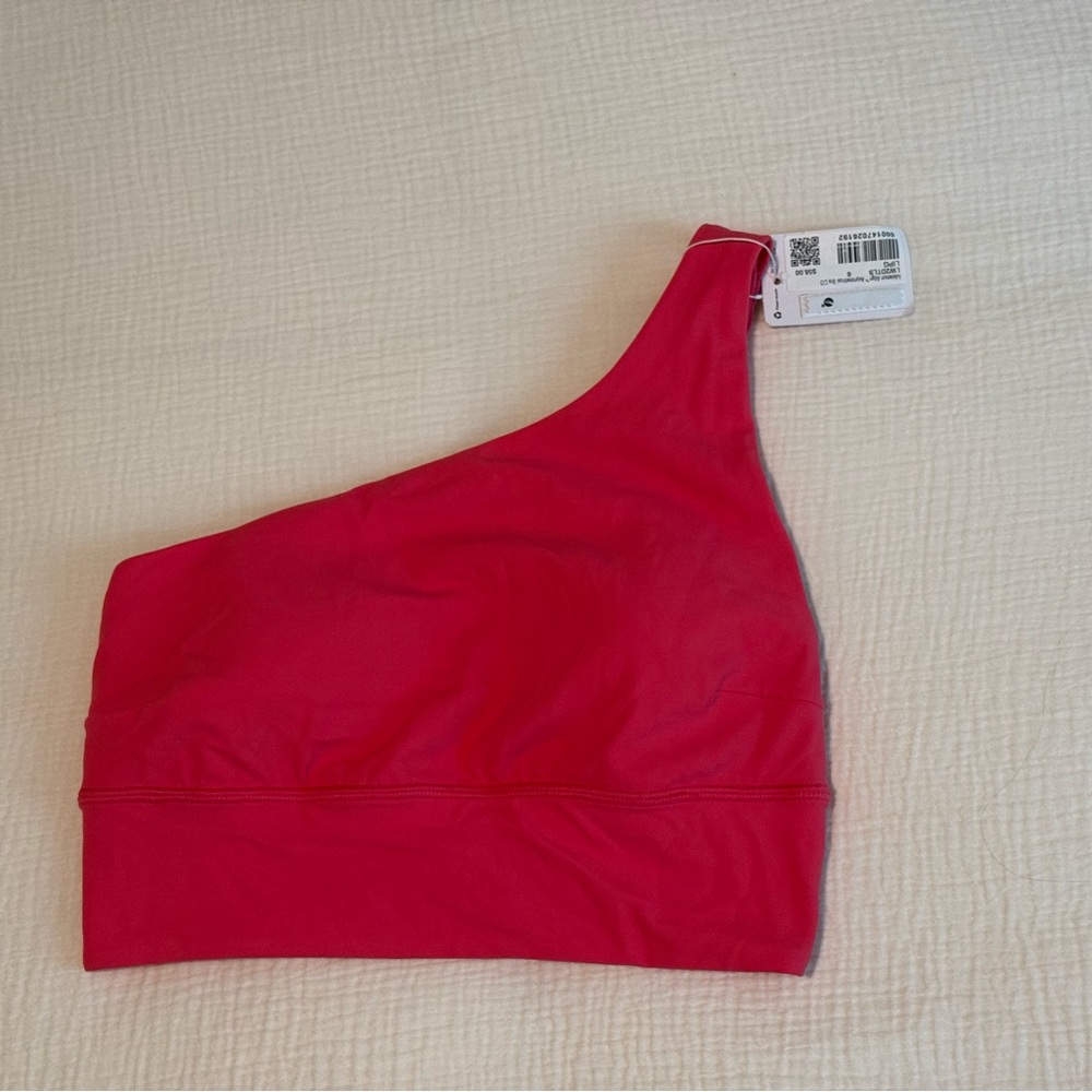 lululemon athletica One-Shoulder Swim Top in Fuchsia